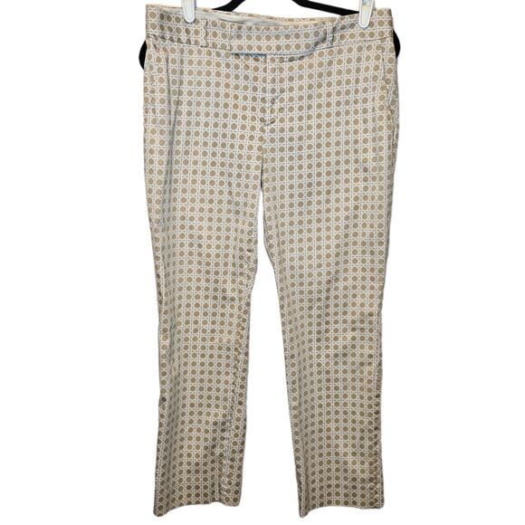 Banana Republic Flat Front Khaki Pattern Dress Pants sz 8 - Picture 1 of 7